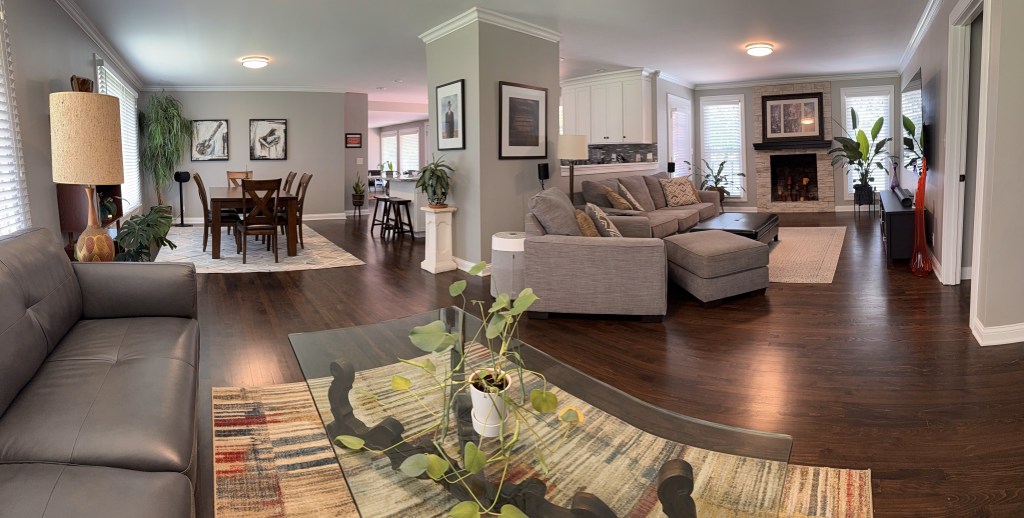 Entering the front door